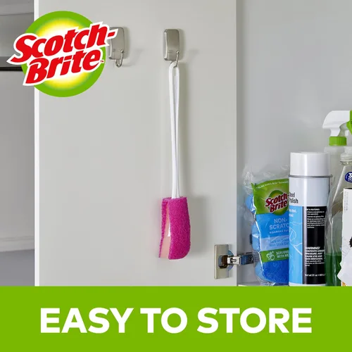 Miniatura 6 de Scotch-Brite Limpiador de botellas de agua, seguro en vidrio, plástico y acero inoxidable (paquete de 2)