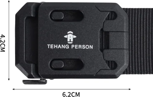 Miniatura 5 de Cinturón táctico con hebilla magnética, hebilla automática, nailon, ocio al aire libre para hombres, liberación rápida de un segundo