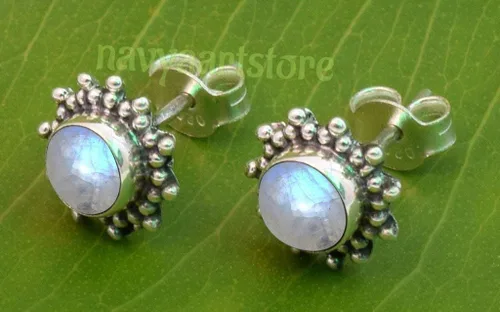 Miniatura 5 de Aretes tipo dormilona hechos a mano de plata de ley 925 para mujeres y niñas, regalos de Navidad