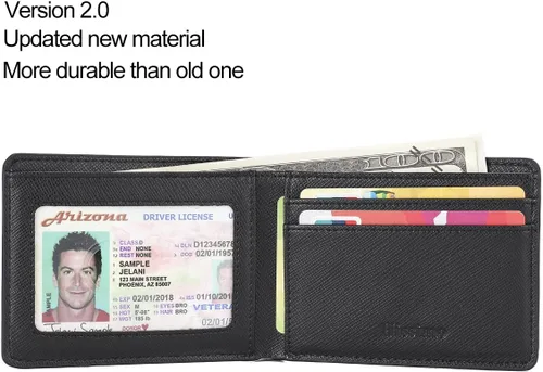 Miniatura 3 de Cartera de bolsillo frontal para hombre, con bloqueo RFID, S