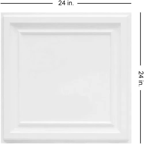 Miniatura 2 de From Plain To Beautiful In Hours 233 Galleria - Azulejo de techo de PVC de 2 x 2 pies (cubiertas / 40 pies cuadrados), color blanco mate, 10