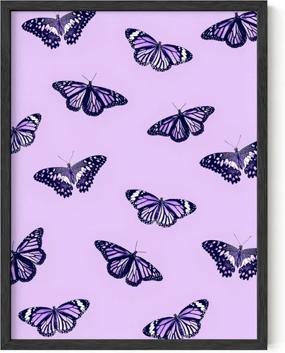 Miniatura 19 de HAUS AND HUES Arte de pared de mariposas: carteles estéticos para habitación, decoración de pared amarilla, sin marco, 12 x 16 pulgadas Mariposas