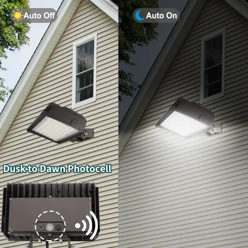 Miniatura 2 de kadision Luz de inundación LED de 150 W con fotocélula del anochecer al amanecer, 150 W/100 W/75 W ajustable 130 lm/W 5000 K, luz diurna 100-277 V