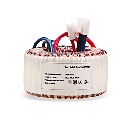 ATO Transformador toroidal de 50 VA, amplificador de transformador toroidal estable monofásico, 110 V a 2 x 6 V, transformadores toroidales de