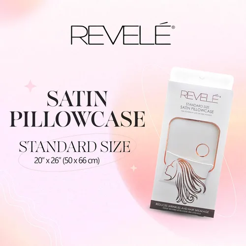 Miniatura 2 de Revele - Funda de almohada de satén para cabello y piel, incluye una funda de almohada de tamaño estándar con cierre de sobre, color blanco