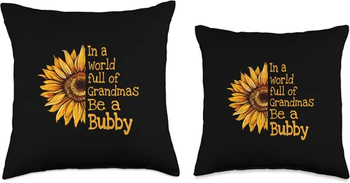 Miniatura 3 de Unique Christmas Birthday Mother's Day Gifts Shop In A World Bubby Judía Yiddish Grandma - Almohada de 16 x 16 pulgadas, multicolor