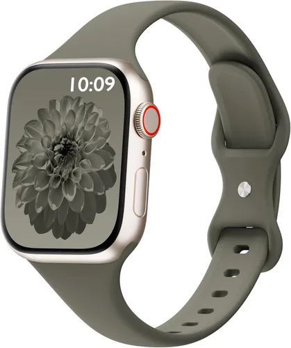Miniatura 28 de Bandas delgadas de silicona deportivas compatibles con Apple Watch de 38mm 42mm 40mm 44mm 41mm 45mm 46mm 49mm, correa de repuesto delgada y estrecha