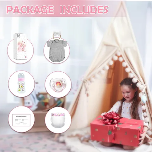 Miniatura 6 de WOOROY Muñecas realistas de bebé Reborn – 20 pulgadas de silicona realista bebé niña con cuerpo de vinilo completo, muñeca de bebé recién nacida
