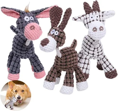 Miniatura 7 de Juguete de felpa chirriante para perro, juguete de felpa chirriante, juguete interactivo para masticar, juguete chirriante para perros pequeños
