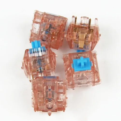 Miniatura 4 de 35 interruptores de vástago SMD RGB Mx de 5 pines para teclado mecánico (azul chocolate)