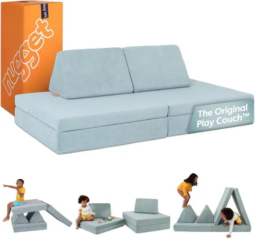 Miniatura 16 de Nugget - El sofá de juego original para niños - Sofá modular de espuma infantil para sala de juegos, imaginación y juego creativo de extremos Bambú