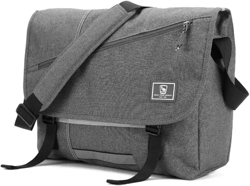Miniatura 11 de OIWAS Bolsa tipo mensajero para hombre, 15.6 pulgadas, para laptop, bolsa cruzada para hombre, maletín para computadora, grande, trabajo, viajes