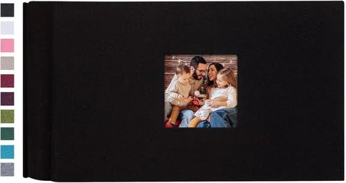 Miniatura 24 de Mublalbum Álbum de Fotos Pequeño 4x6 200 Fotos Cubierta de Lino Libro de Imágenes con Bolsillos Horizontales para Boda Familia Aniversario y Bebé