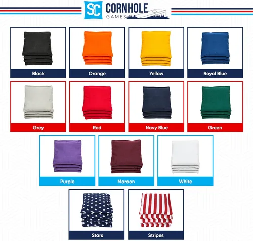 Miniatura 5 de Bolsas de cornhole resistentes al clima (juego de 8) - Tamaño/peso profesional de regulación (16 oz) - Uso en tableros de cornhole profesionales