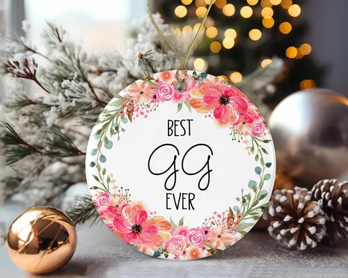 Miniatura 3 de Best Gg Ever Adorno de Navidad, adorno de Navidad para Gg de hijo, hija, regalos de nana, adorno de Navidad impreso en ambos lados