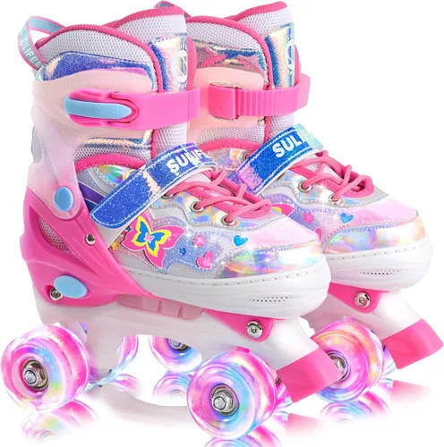 Miniatura 11 de SULIFEEL - Patines ajustables para niños para niños de 3-5, 5-8, 6-12 años con ruedas iluminadas ajustables de 4 tamaños, el mejor regalo para niños