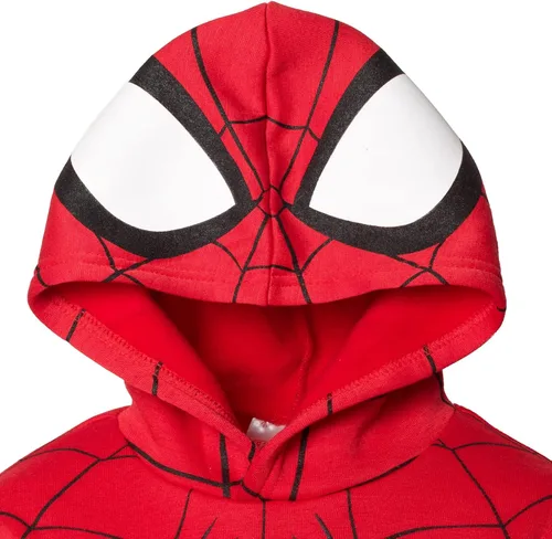Miniatura 6 de Marvel Spider-Man Avengers - Conjunto de sudadera con capucha y pantalones deportivos de forro polar para cosplay de niños pequeños a niños grandes