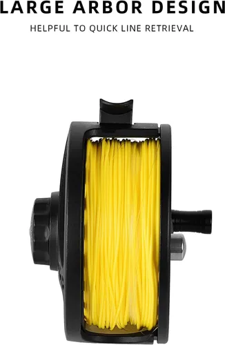 Miniatura 5 de SF SF-001 Carrete de pesca con mosca de arbor grande con cuerpo de aleación de aluminio 3/4wt 5/6wt 7/8wt Carrete de pesca con mosca precargado