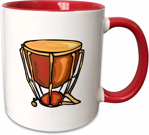 Miniatura 9 de 3dRose Timpani Jagged Realistic Image - Taza de dos tonos, 11 onzas, color negro