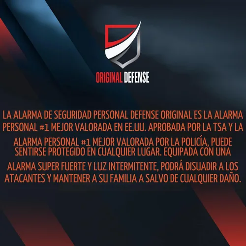 Miniatura 6 de Alarma de Autodefensa Sirena Original Defense® - Alarma de Llavero de 130 dB con Luz Estroboscópica LED para Mujeres, Niños y Ancianos - Recomendada