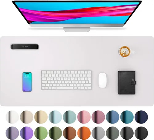 Miniatura 230 de Aothia - Protector de escritorio de cuero sintético, base para mouse, superficie antideslizante e impermeable para escribir y para laptop