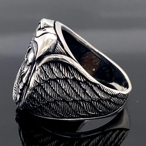 Miniatura 4 de Silver Nativa American Ring,Silver Eagle Signet Ring, Silver American Ring,925k Sterling Silver Ring, Handmade Silver Ring,Gift For Him