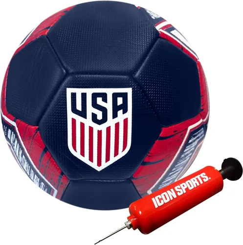 Miniatura 16 de Icon Sports Balón de fútbol oficial de la Federación de Fútbol de USA83BL-Blanco