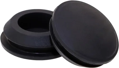 Miniatura 6 de ONLYKXY 5 piezas de silicona negra redonda tipo cierre a presión para muebles, tapones para orificios de muebles, tapa protectora (0.315 in)