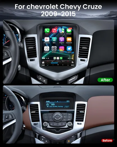 Miniatura 4 de Radio estéreo de coche para Chevrolet Cruze 2009-2015: 5G WiFi IPS pantalla táctil inalámbrica CarPlay Andriod Auto 1080P cámara de respaldo control