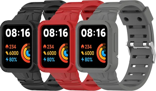 Miniatura 9 de Correa de repuesto para Redmi Watch 2 Lite con funda protectora, correa resistente para Xiaomi MI Watch Lite/MI Watch Lite2, funda parachoques