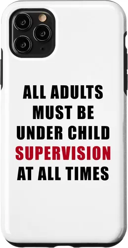 Miniatura 13 de All Adults Must Be Under Child Supervision – Funny Kids Case for iPhone XR