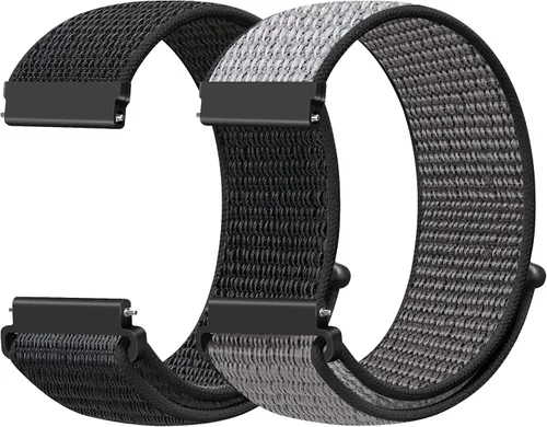 Miniatura 35 de Correas deportivas de nailon de 0.709 in de liberación rápida compatibles con Garmin Venu 4 1.614 in/3S 1.614 in/Venu 2S/Vivoactive 4S/Vivomove