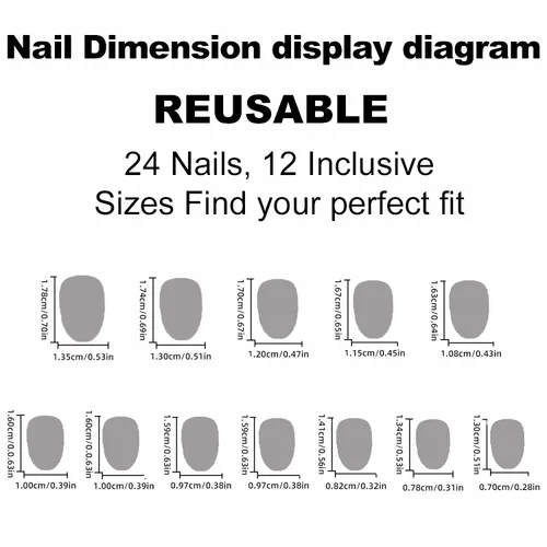 Miniatura 5 de Uñas postizas cortas redondas SWEKKE de verano, punta francesa, uñas postizas de cobertura completa, uñas adhesivas de color rosa, azul, punta