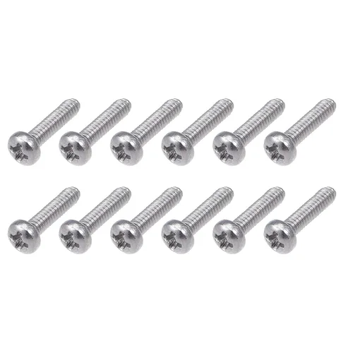 Miniatura 29 de METALLIXITY Tornillos de máquina (M2 x 0.118 in), 30 unidades, pernos Phillips cruzados de acero inoxidable 304, para instalación de muebles