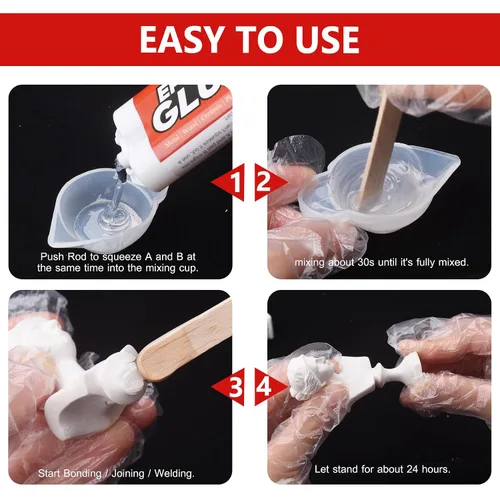 Miniatura 7 de Pegamento Epoxy de 5 Minutos, Adhesivo Epoxy de Curación Rápida de 3.4oz para Metal, Plástico, Vidrio, Madera, Cerámica y Más, Pegamento