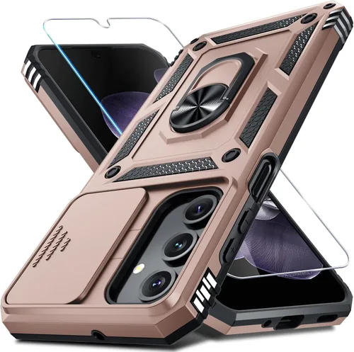 Miniatura 37 de Janmitta Compatible con Galaxy A15 5G Funda con Cubierta Deslizante Integrada para Lente de Cámara + Protector de Pantalla + Soporte de Anillo