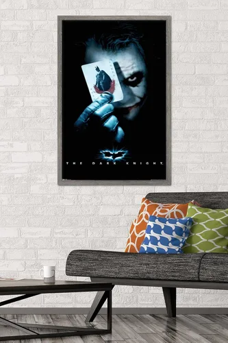 Miniatura 2 de Trends International Póster de pared de la película de DC Comics, The Dark Knight, The Joker with Batman, 22.375 x 34 pulgadas, versión enmarcada
