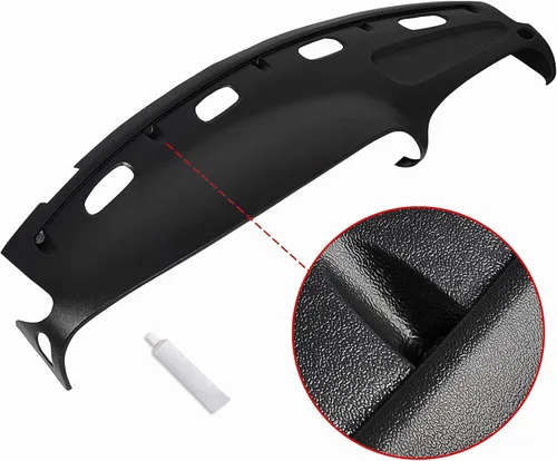 Miniatura 9 de ECOTRIC Cubierta de Tablero Compatible con Dodge Ram 1500 1998-2001/Dodge Ram 2500 3500 1998-2002, Cubierta Negra para Tablero