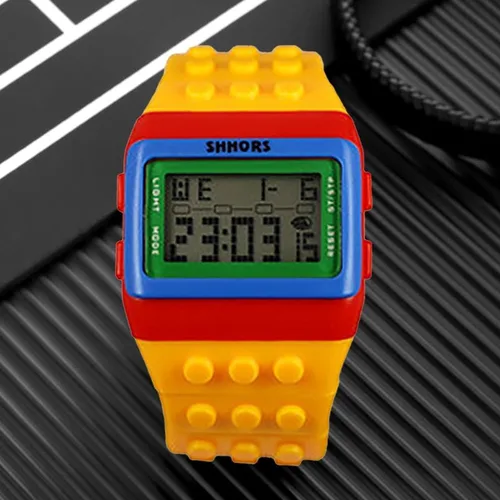 Miniatura 2 de XCZAP Reloj electrónico luminoso de los deportes de los bloques de construcción del arco iris