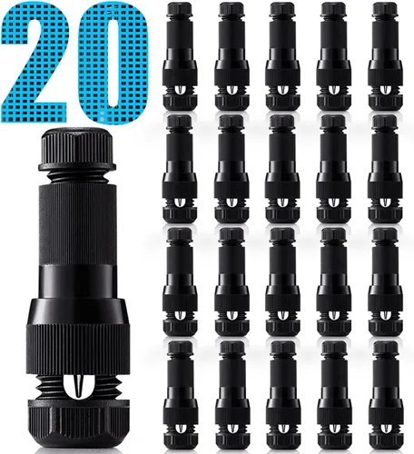 SUNVIE Conectores de cable Fastlock de bajo voltaje para luces de camino, luces de camino, conector de cable de calibre 12-14, funciona con Malibu