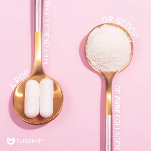 Miniatura 7 de PUREFINITY Péptidos de colágeno para mujeres, tipo I, II, III, V y X con biotina y ácido hialurónico, apoya la piel, huesos, cabello y uñas