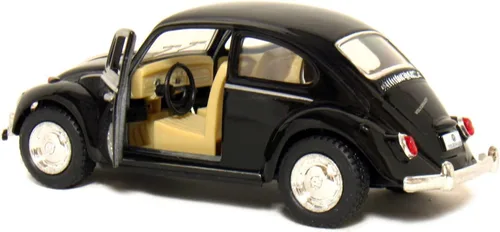 Miniatura 3 de KiNSMART - 1967 Volkswagen Classic Beetle 5 pulgadas Escala 1:32 Die Cast Metal Modelo Juguete (negro)
