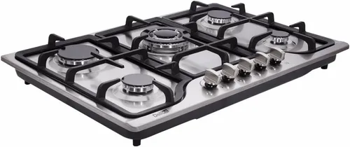 Miniatura 8 de Estufas de gas de 30 pulgadas Doble combustible sellado 5 quemadores Drop-In Placa de gas de vidrio templado DK157-A01S Cocina de gas