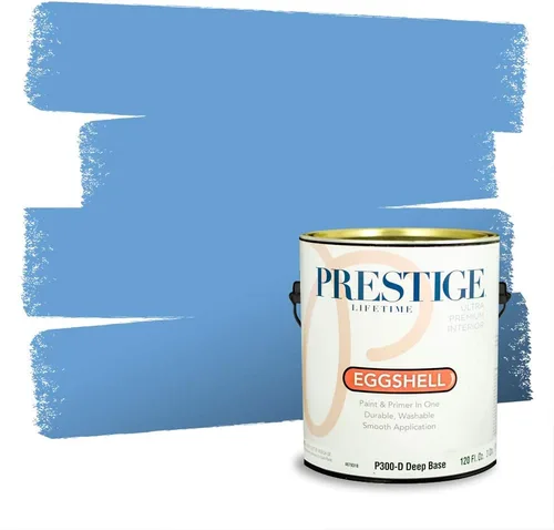 Miniatura 1061 de Pintura Exterior + imprimación PRESTIGE, todo-en-uno, 1 galón, acabado mate, color comparable al Valspar* Royal Gray* VS151-Gris real