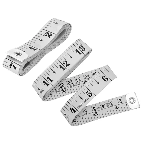 Miniatura 8 de Paquete de 2 cintas métricas de tela blanca, cinta métrica para el cuerpo Cinta métrica suave para costura de tela y medición médica del cuerpo