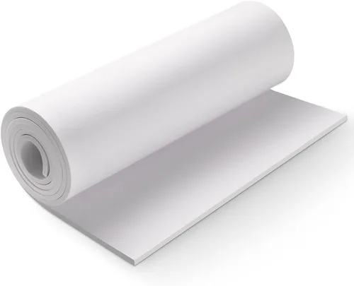 Hoja de espuma EVA blanca en rollo, espuma EVA premium de 6 mm de grosor, 49" x 13.9", alta densidad 86 kg/m3 para disfraz de Halloween, Blanco