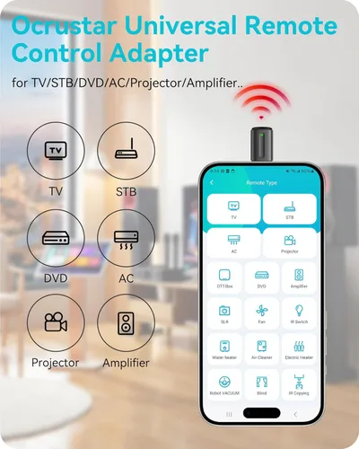 Miniatura 2 de Adaptador de control remoto universal para smartphone, control remoto todo en uno para TV/AC/DVD compatible con Samsung, Sony, Panasonic, Sharp, LG