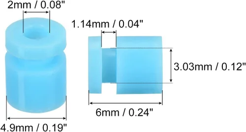 Miniatura 2 de MECCANIXITY Bolas de goma antivibración RC para control remoto F4 F7 controlador de vuelo M2x6mm bolas de absorción de impactos (azul lago), paquete