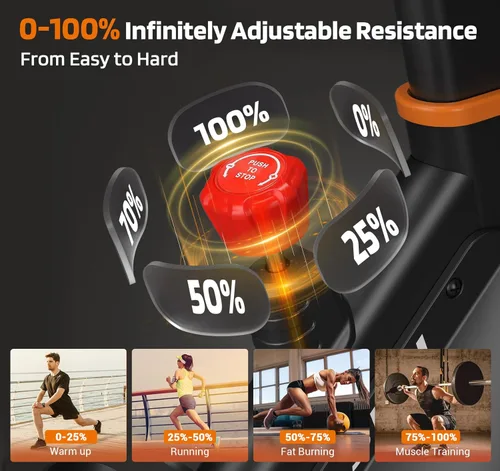 Miniatura 4 de DMASUN Exercise Bike, Silent Magnetic Resistance Stationary Bike for Home with 330 LBS Capacity, Pedals with Anti-loosening Nuts, Indoor Bike with