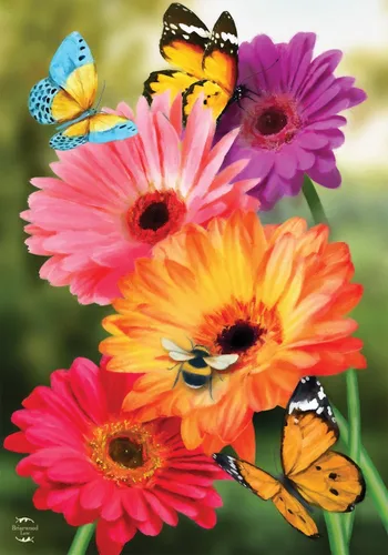 Miniatura 11 de Briarwood Lane - Bandera para el jardín de primavera con el puente en flor